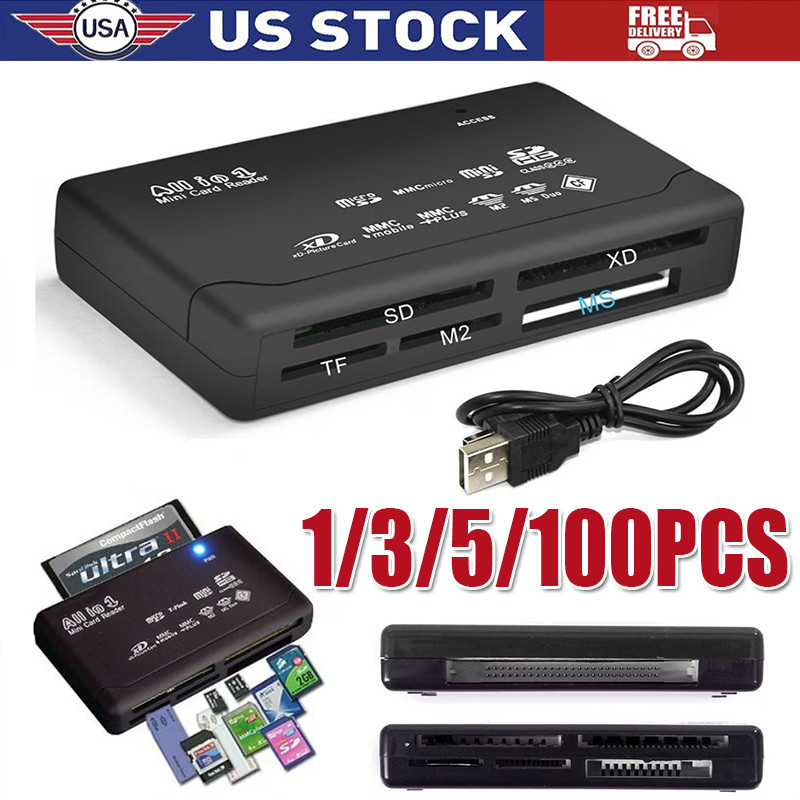 Memory Card Reader Mini 26-IN-1 USB 2.0 High Speed For CF xD SD MS SDHC Lot
