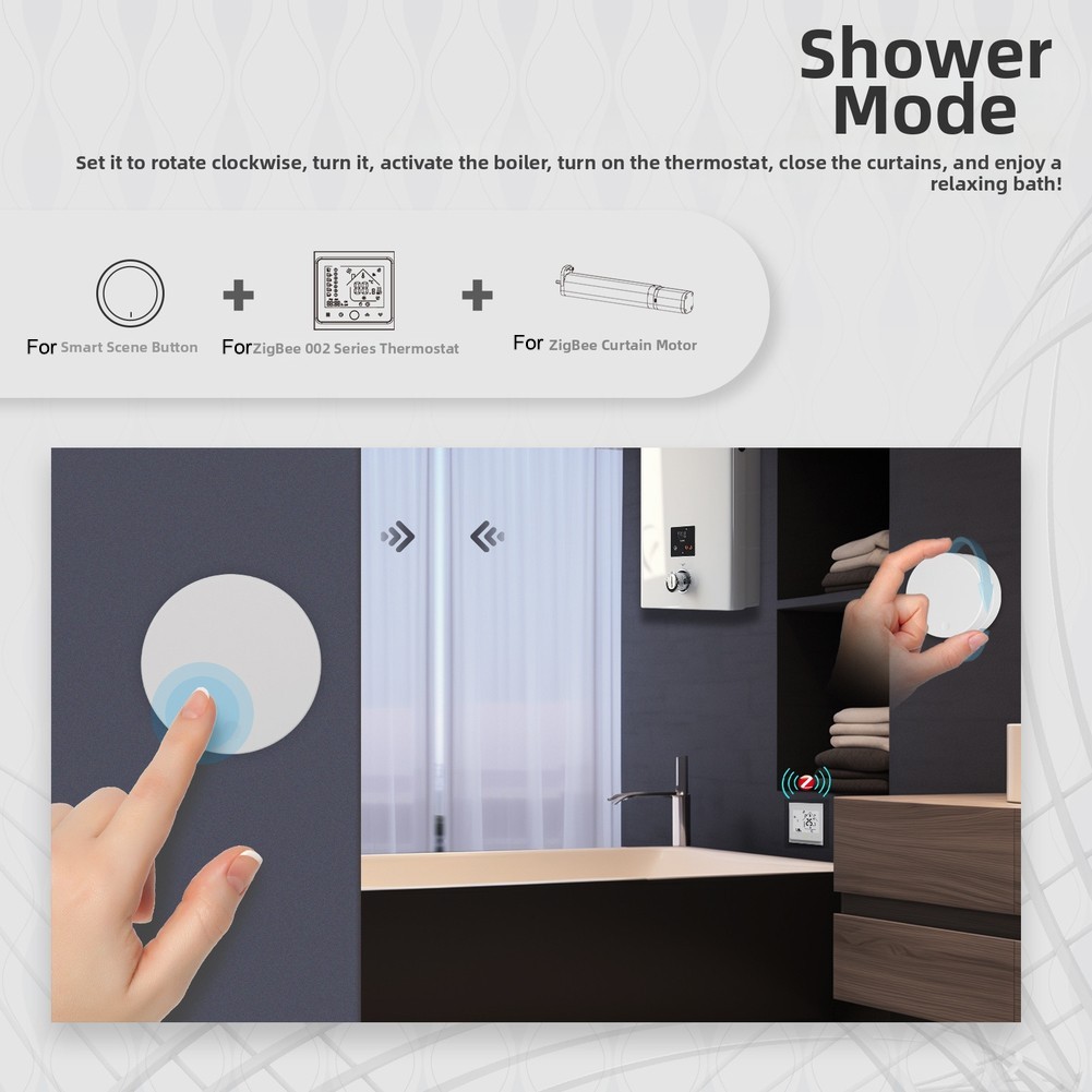 For Tuya For Zigbee Smart Switch Wireless Remote Control for Custom Scenes