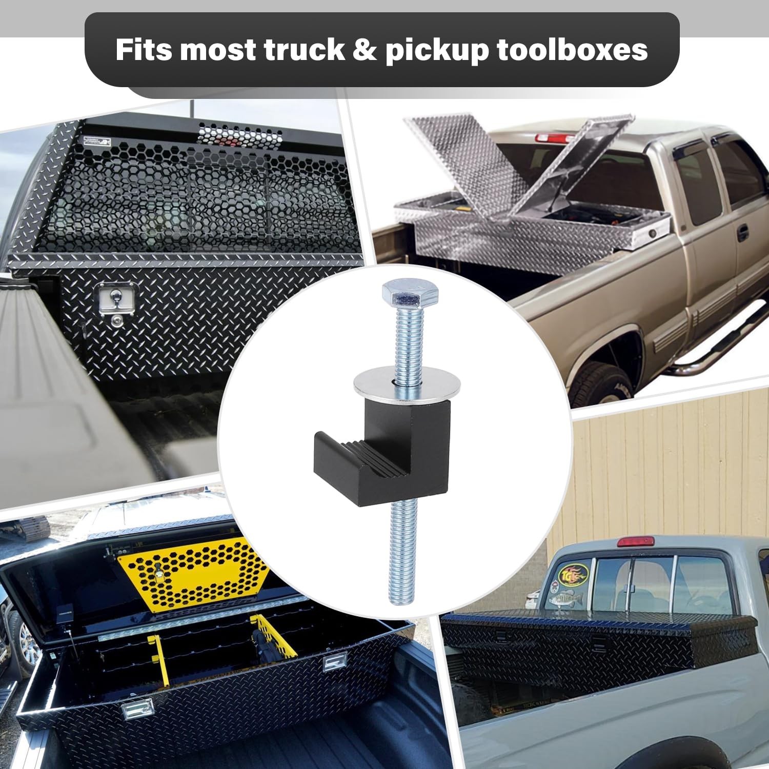 Truck Tool Box Mounting Kit for Pickup Bed Toolbox Mount Tie Black New