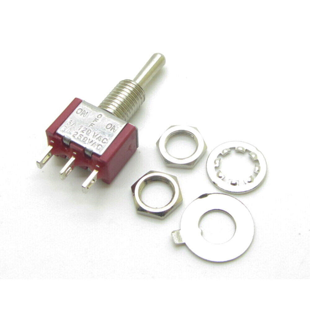 5× Momentary Toggle Switch 3 Position (ON)-OFF-(ON) Spring Back 3 Pin 12V 0-250V