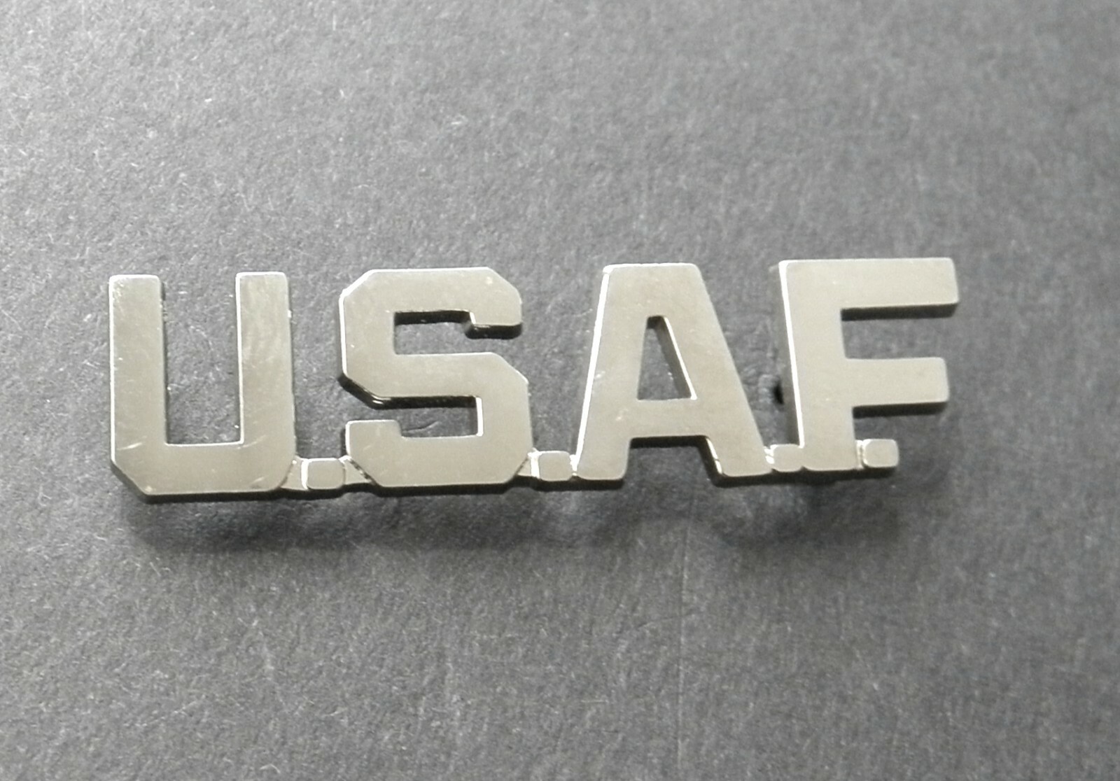 USAF US Air Force U.S.A.F. Script Lapel Pin Badge 1.5 inches