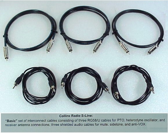 Collins Premium S-Line Cable Set for 75S & 32S Series Radios W/ Belden RG-58A/U