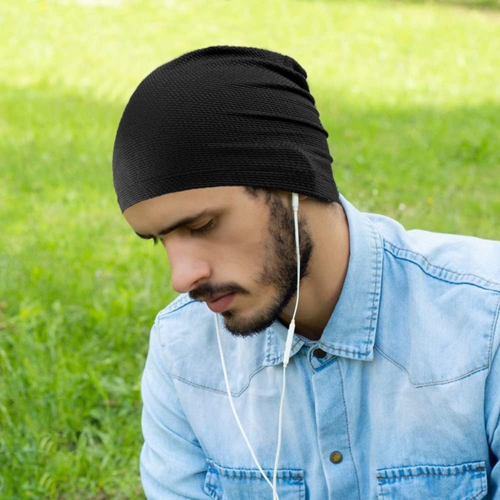Versatile 3D Mesh Skull Caps for Gym & Outdoor - 2 Pack for Active Styles