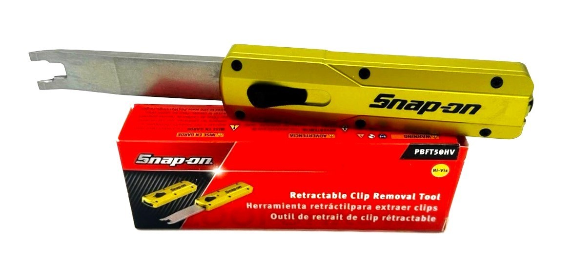 NEW Snap-on Tools PBFT50HV *HI-VIZ* Out The Front Retractable Clip Removal Tool
