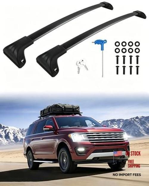 220lbs Upgraded Heavy Duty Aluminum Roof Rack Cross 2018-2026 Ford Expedition