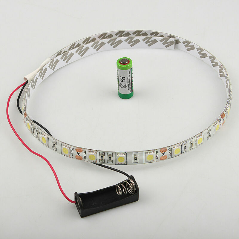 DC12V Battery Powered LED Strip 5050 SMD 3led - 30 led White Waterproof Flexible
