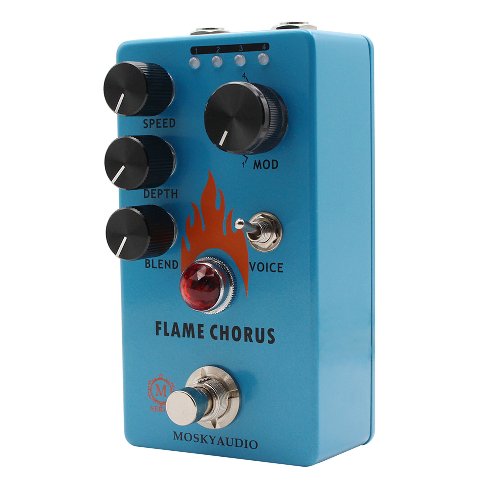 MOSKY Electric Guitar Flame Chorus Effects Pedal True Bypass SPEED DEPTH BLEND