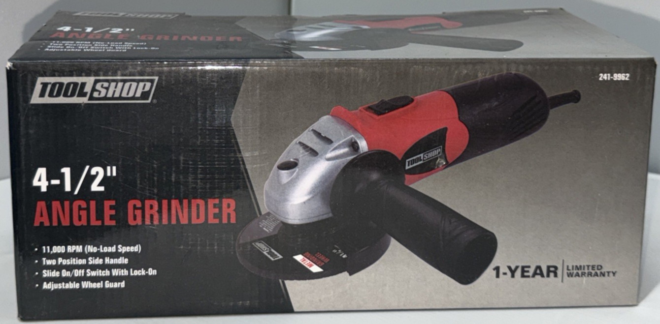 New Open Box, Tool Shop 4 1/2'' angle grinder Model 241-9962