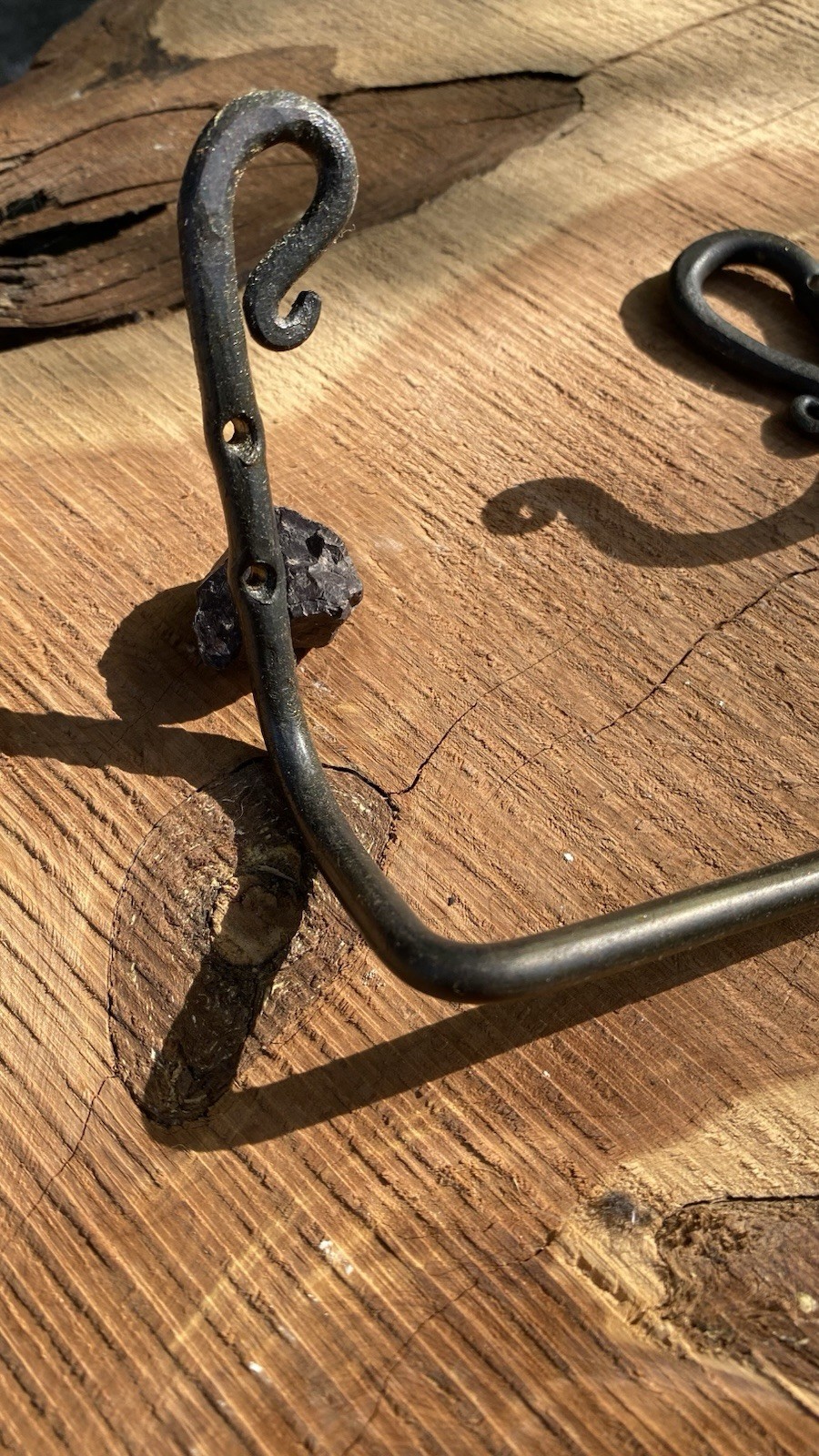 Hand Forged Blacksmith 2 Set Bath Hardware Beautiful Rustic