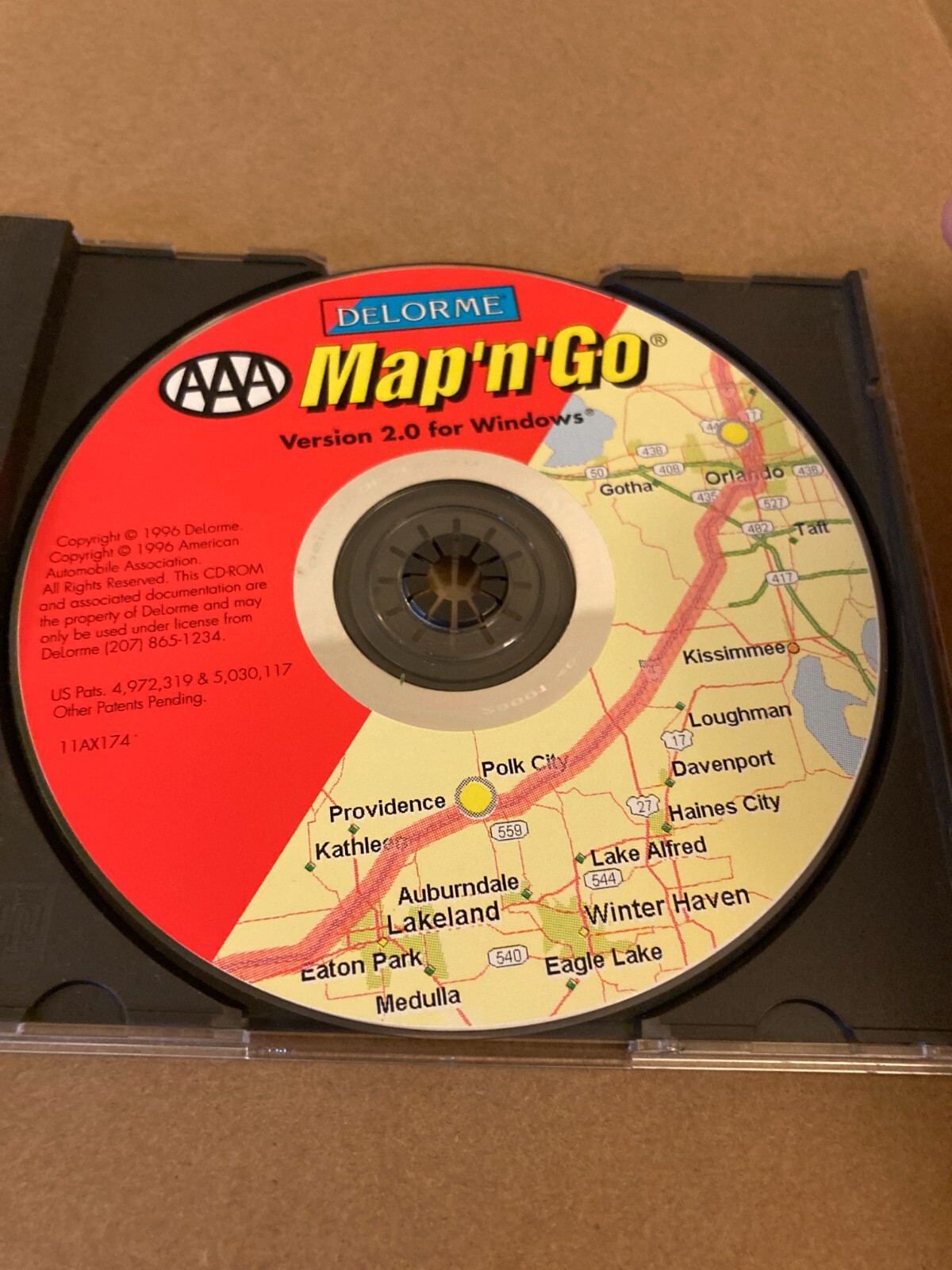 AAA Map N Go 2.0 Delorme Complete Travel Planner CD-Rom Windows 95