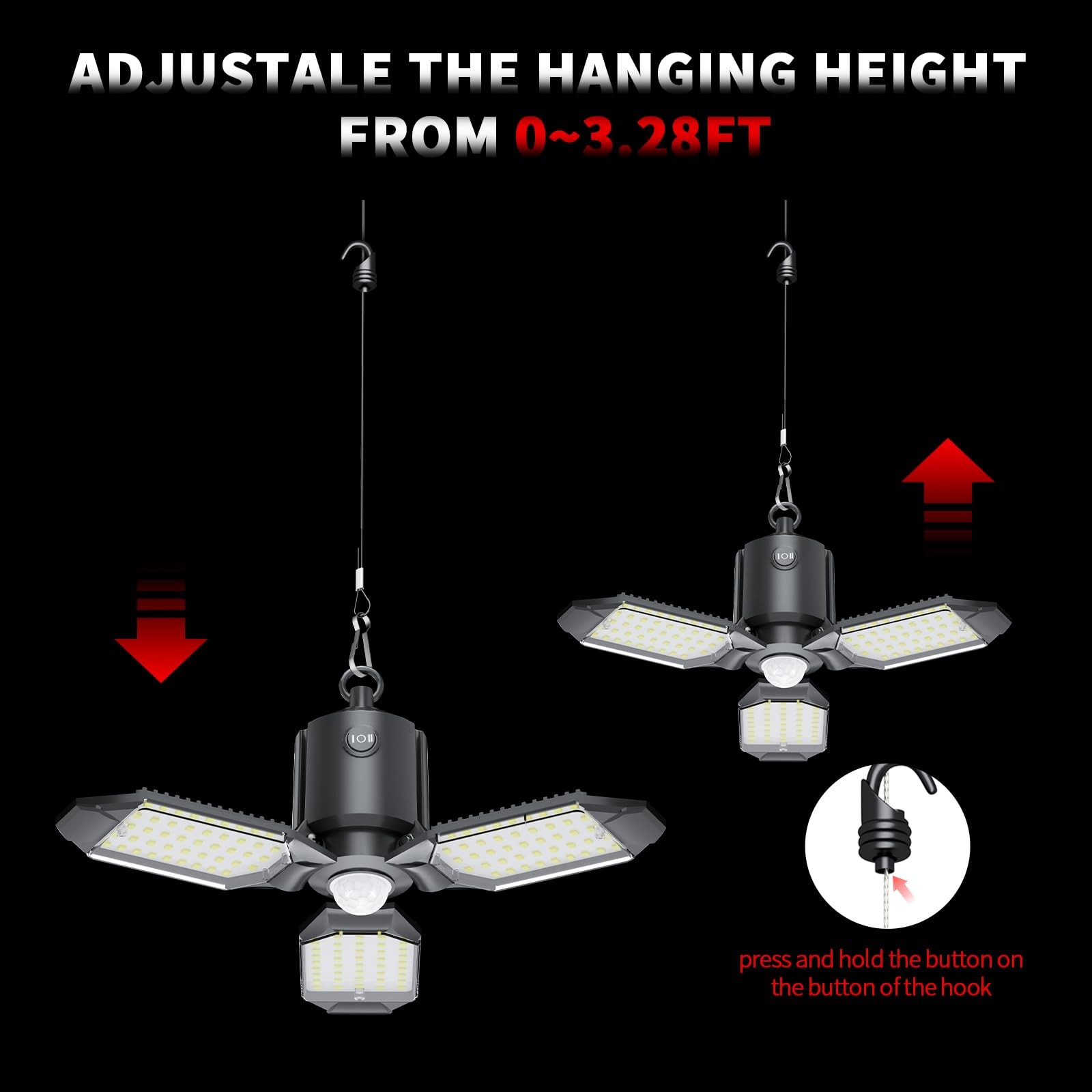 Led Garage Light Plug In Motion Sensor 80w Motion Sensor Light Indoor Garage Lig