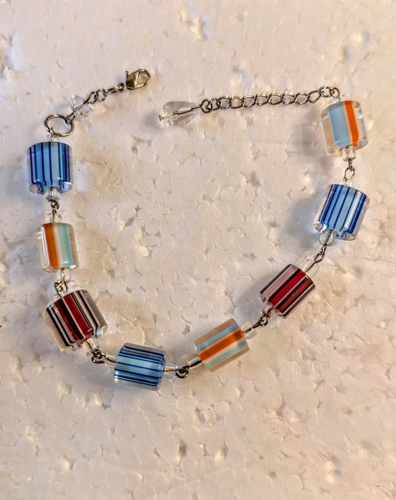 Glass Bead Bracelet Multicolor Artisan Made Stylish