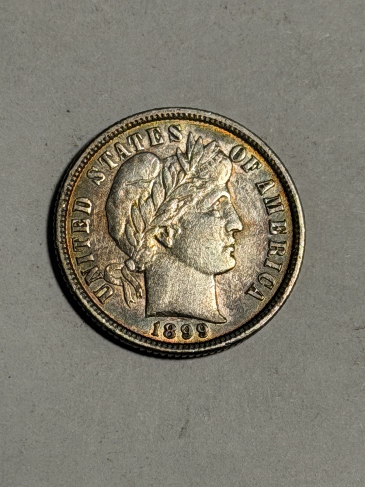 1899 Barber Dime 10c AU - UNC Uncirculated Beautiful Album Color