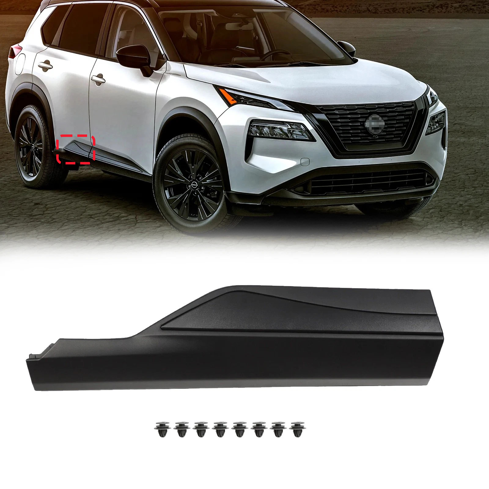 For 2021-2024 Nissan Rogue Door Trim Molding Rear Right Passenger RH Side Lower