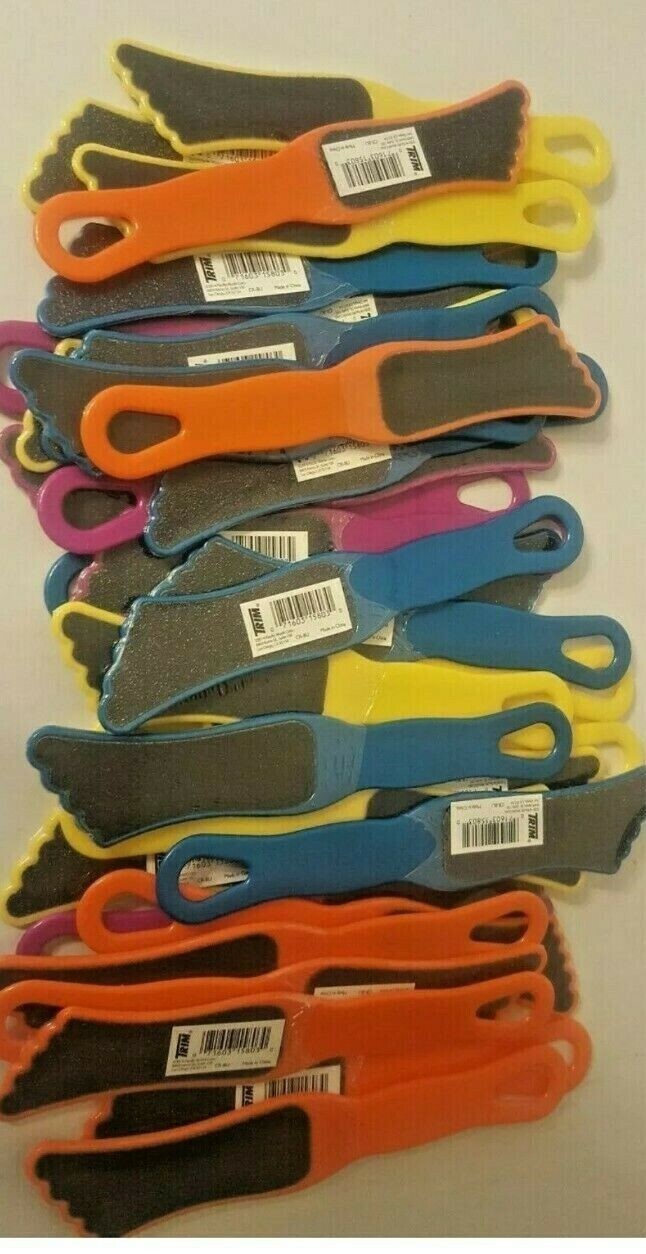 Lot of 25 Trim 2 sided foot files assorted colors F-40