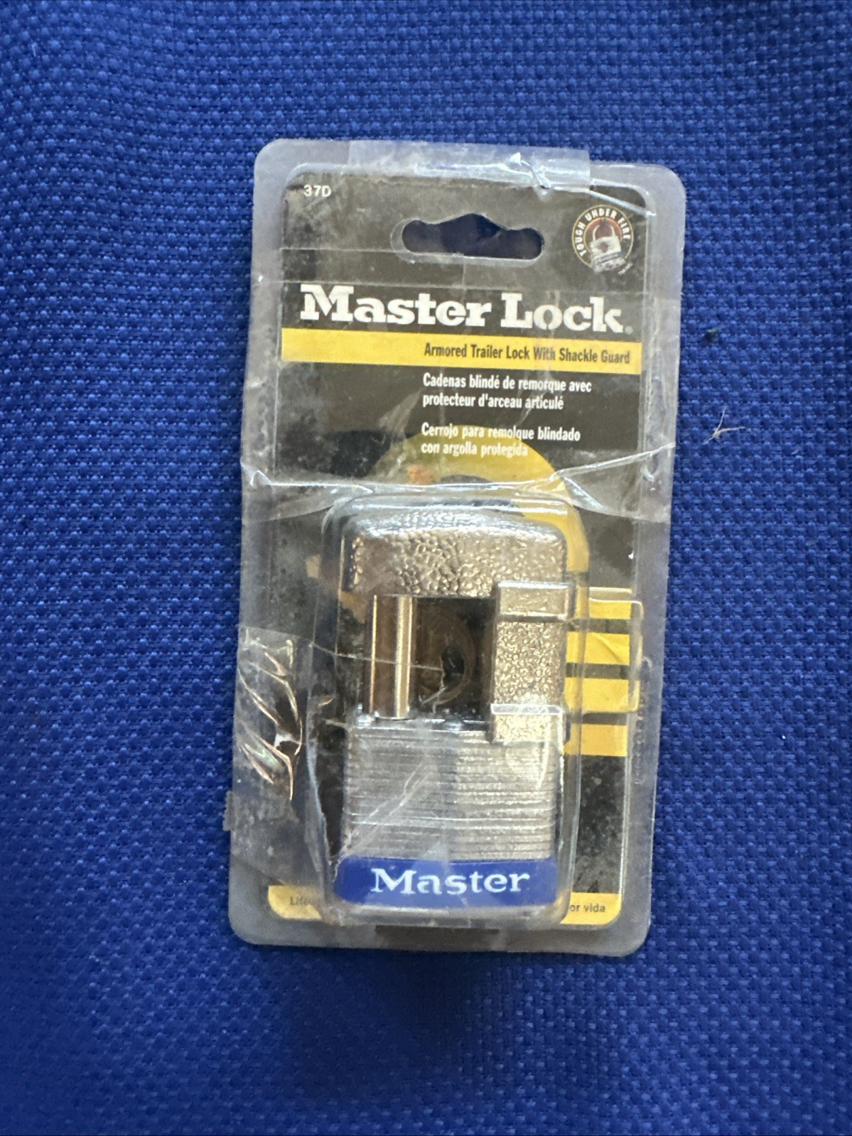 Master Lock 37D Maximum Security Padlock Trailer Lock Armored with Shackle Guard