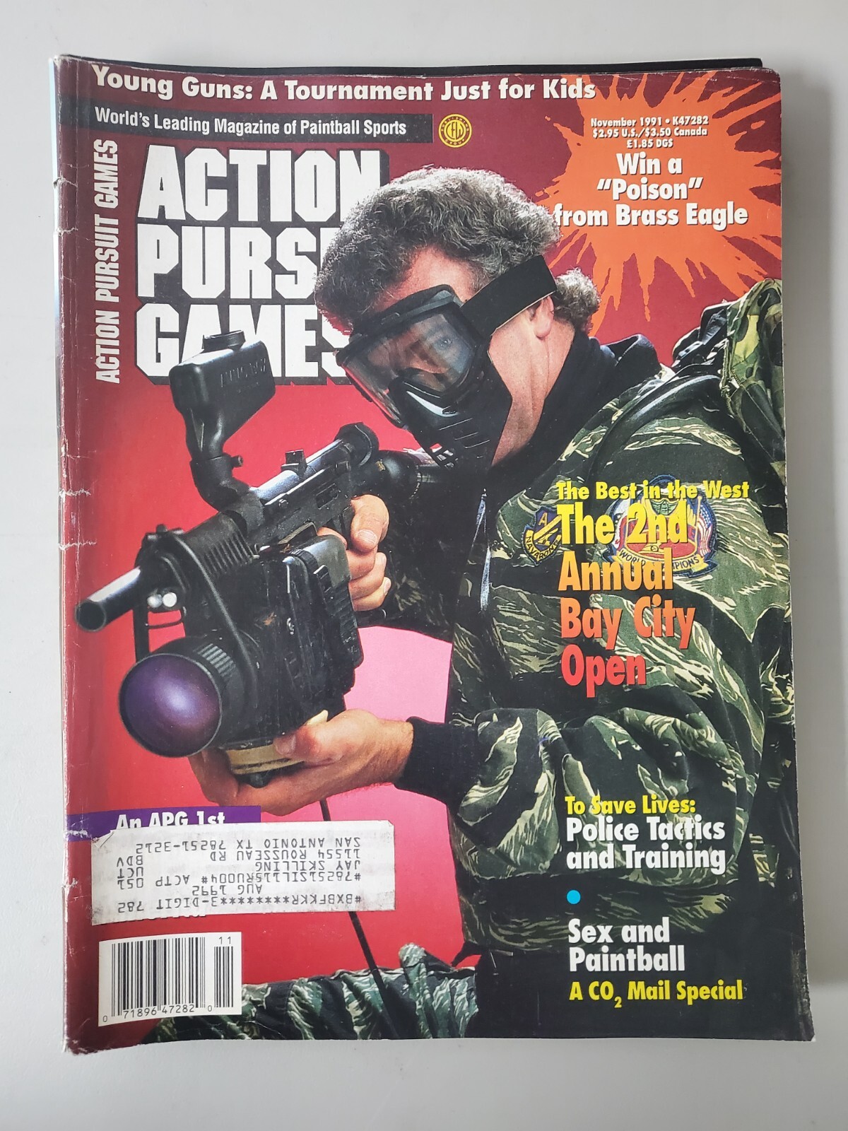 APG Paintball Magazine Nov 1991 RARE Priced to sell Action Pursuit Games Navaron