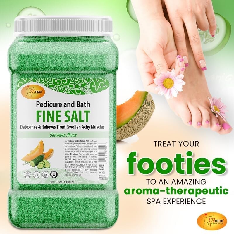 Spa Redi Pedi Bath Fine Salt Cucumber & Melon 128 oz