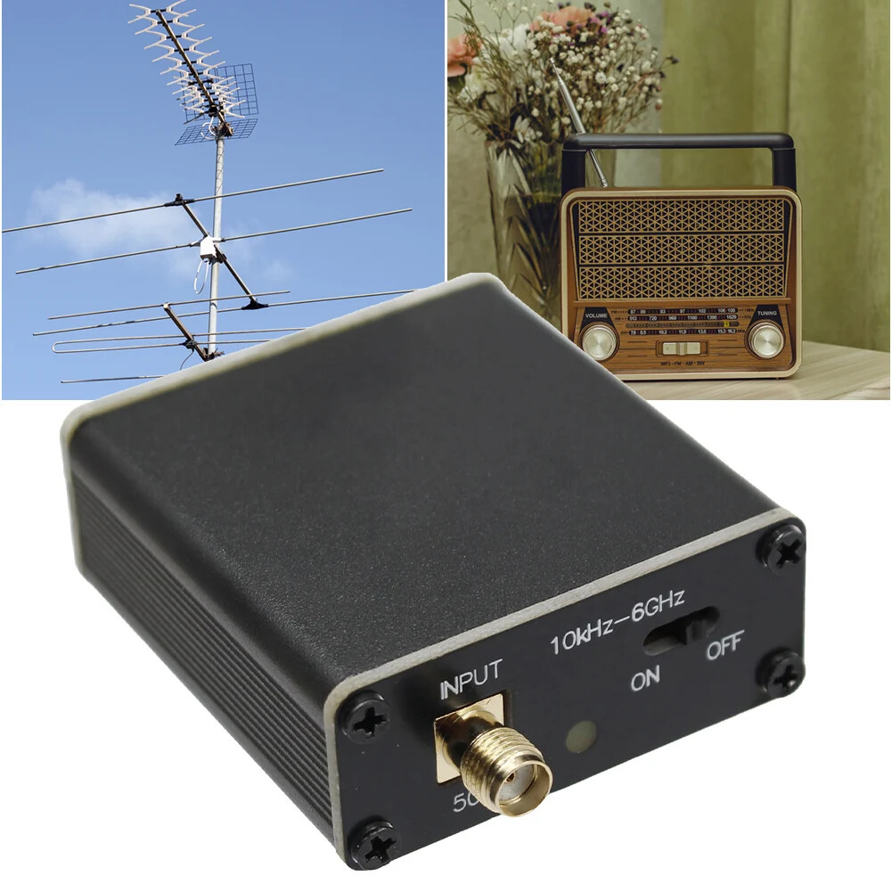 10k-6GHz Full Band Power Preamplifier Low Noise Gain Block Amplifier for RF& SDR