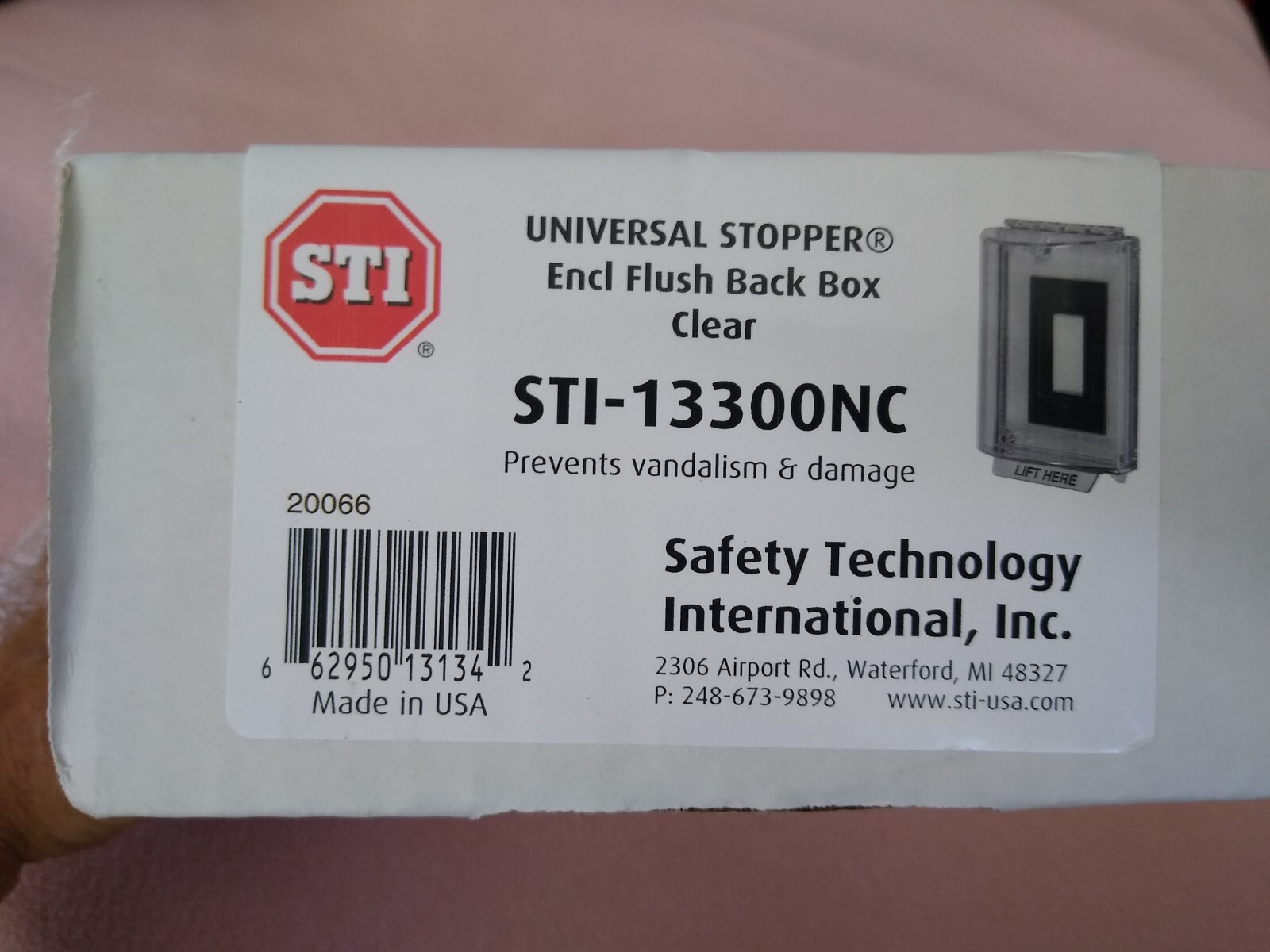STI UNIVERSAL STOPPER End Flush Back Box Clear STI 13300NC Housing FREE Ship !