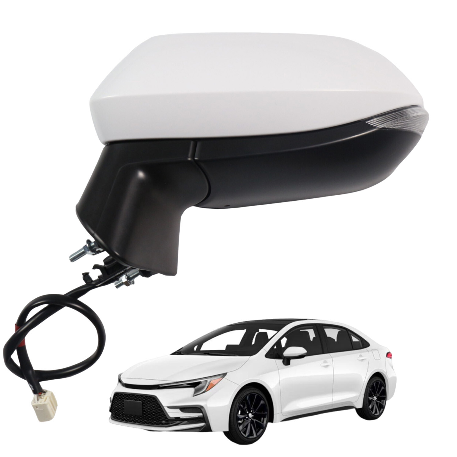 Side Mirror for Toyota Corolla 2020-2024 Left Driver Side Power Heated Lamp