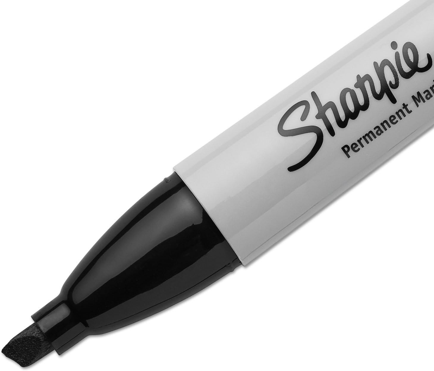 Permanent Markers Chisel Tip Black 4 Count