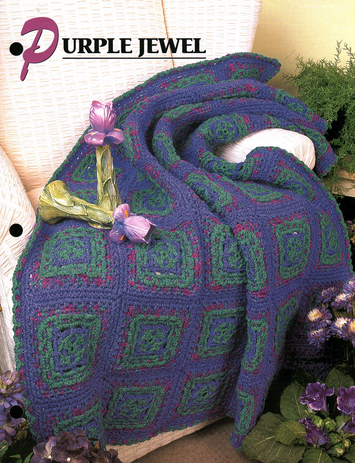 Purple Jewel Afghan | Annie's Crochet Quilt Afghan Club QAC332-03