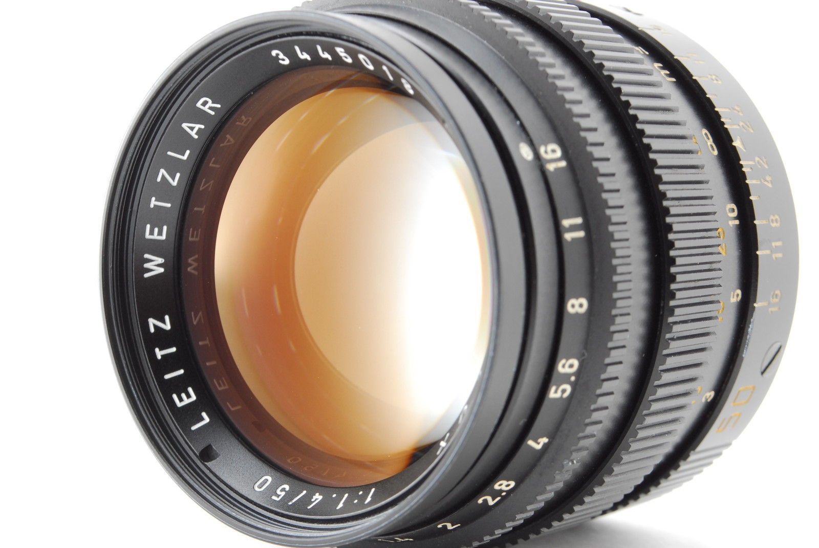 [NEAR MINT] Leica Summilux M 50mm f1.4 E43 2nd Late S/N 344**** Black Lens JAPAN