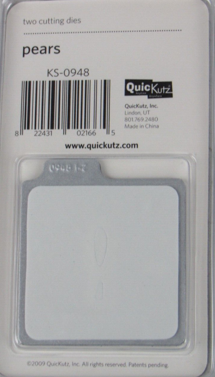 QuicKutz Pears 2x2, 2 Cutting Die Set KS-0948