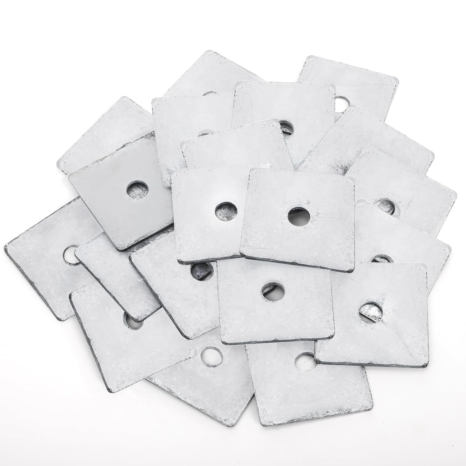 20 Pack Galvanized Square Washers Plate 5/8" ID x3 x3 1/8" Thickness Heavy Du...