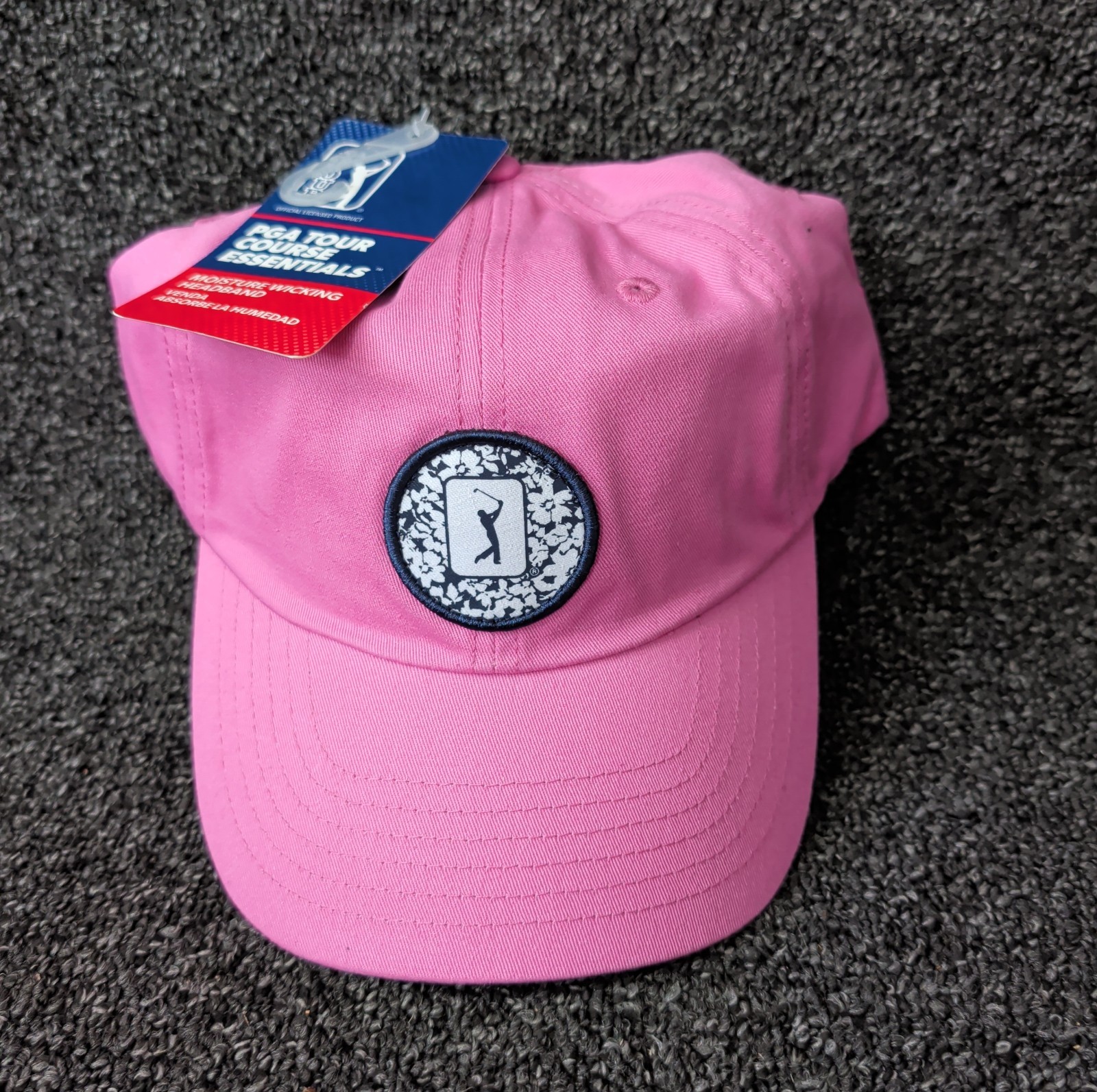 PGA TOUR ESSENTIALS GOLF LOGO BASEBALL CAP HAT PERIWINKLE BLUE GOLFING SPORTS
