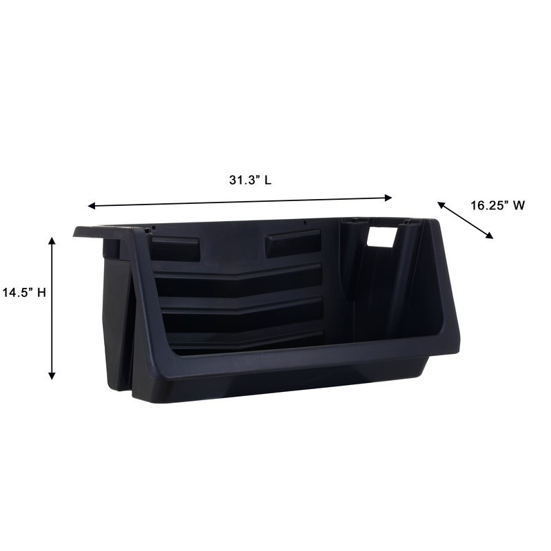 Heavy Duty Stackable Storage Bins Large Handles Rust Water Proof 100lb Limit New