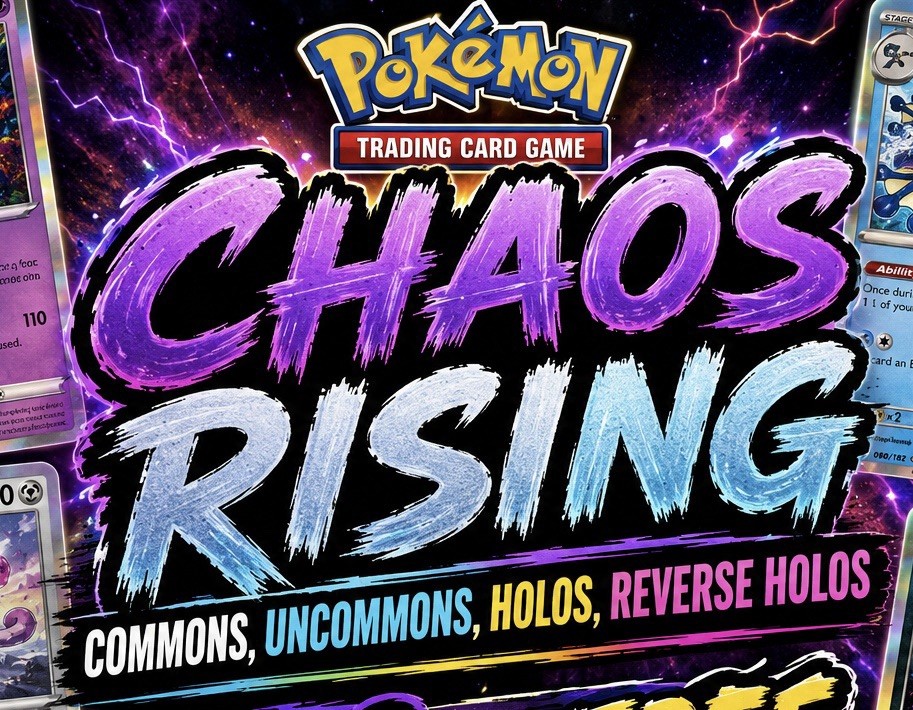 Pokémon TCG - Chaos Rising: (Commons, Holos, Reverse Holos+) - PICK YOUR CARD(s)