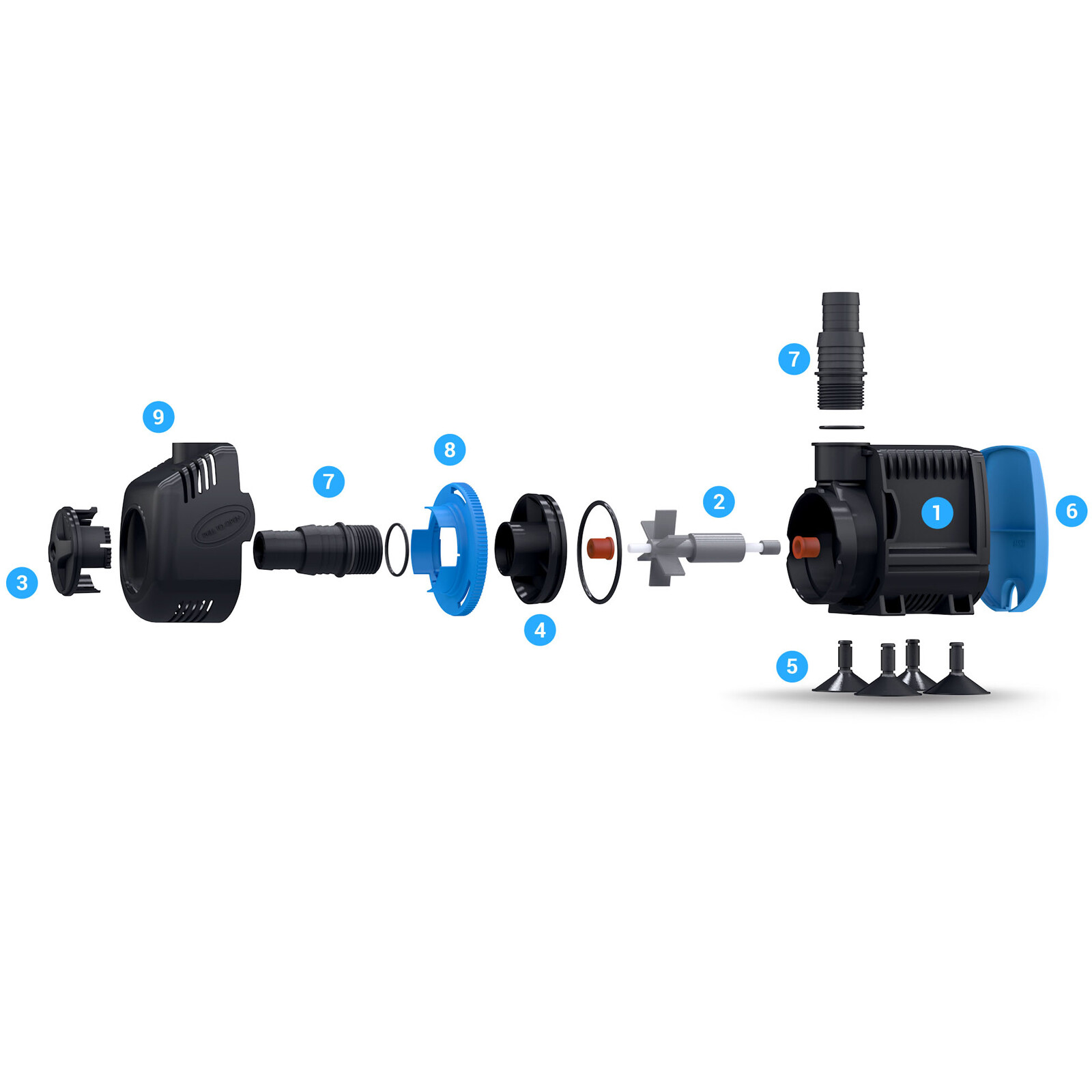 Seachem Impulse 600 Water Pump Quiet Energy Efficient Multi-Function Pump