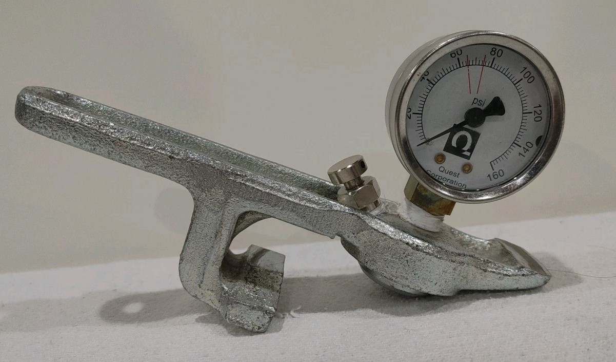 Quest Meg Trans Corp Air Brake Pressure Gauge Conductor Brake Test Guage As Is