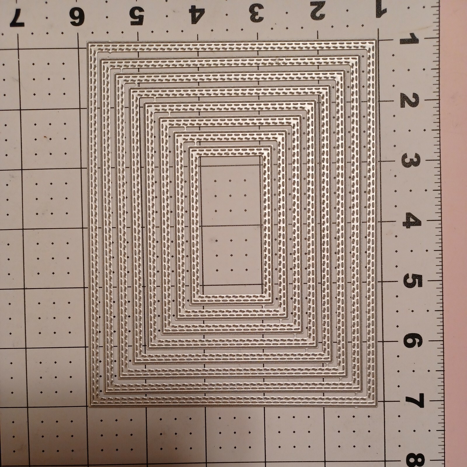 Universal Thin Metal Die Cut Tool Nesting stitch Rectangles Diary Junk Journal