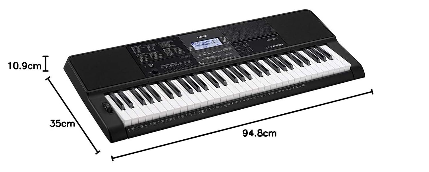 Casio CT-X870IN 61-Key Portable Keyboard, Black