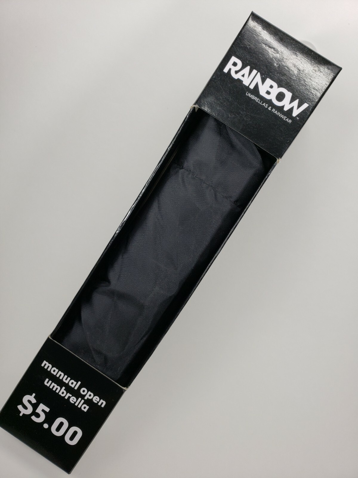 ShedRain Unisex Adult 42" Black Manual Open Super Mini  Umbrella NEW NIB