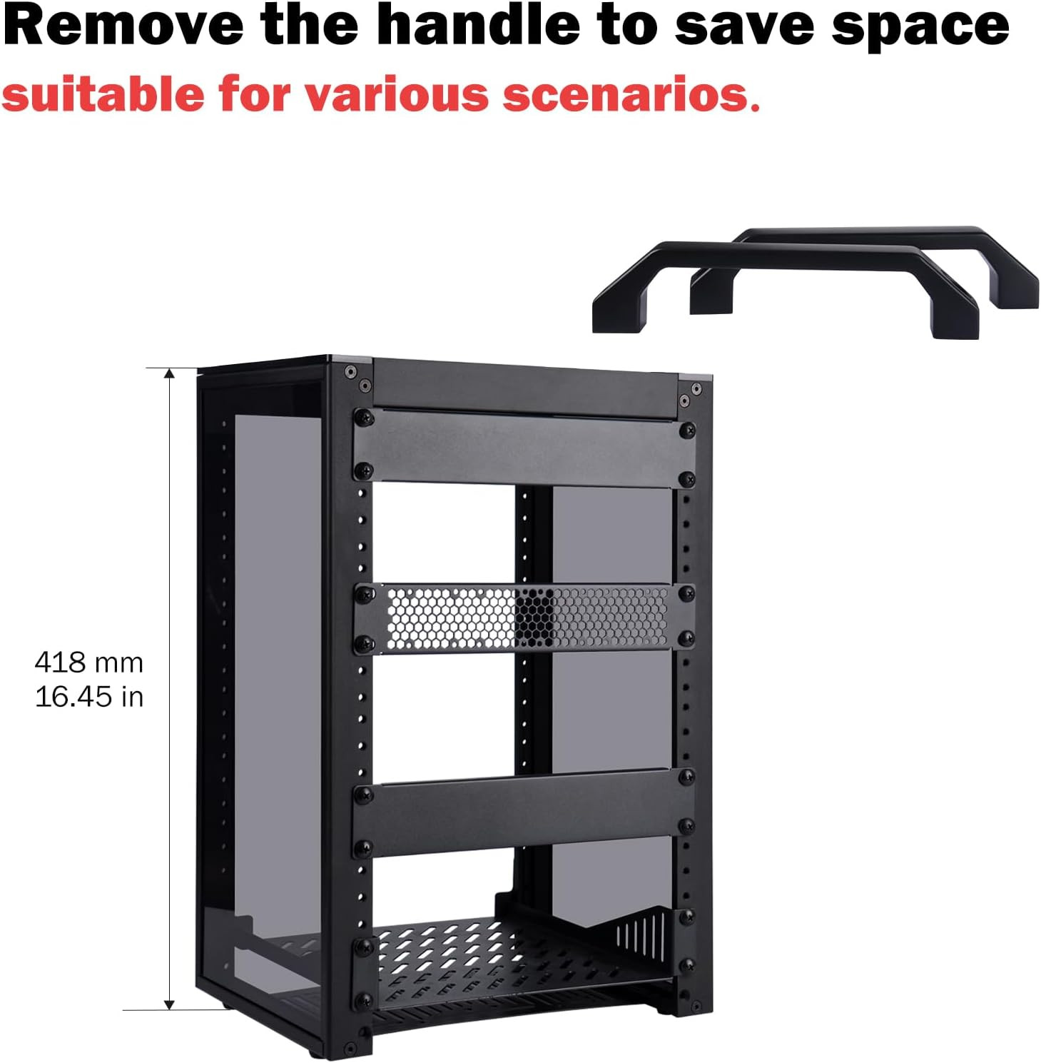 8U Network Rack, 10 Inch Mini Server Rack for Network, Servers, Audio, and Video