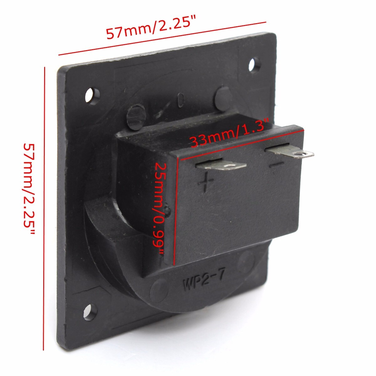 Subwoofer 2-Wire Way Square Speaker Box Sub Push Spring Terminal Clip Connector