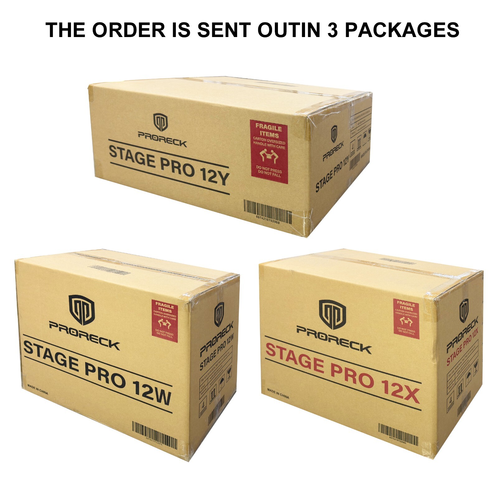 proreck Stage 12 Pro PA Line Arrays Speaker System Dual 12" Subs Bluetooth
