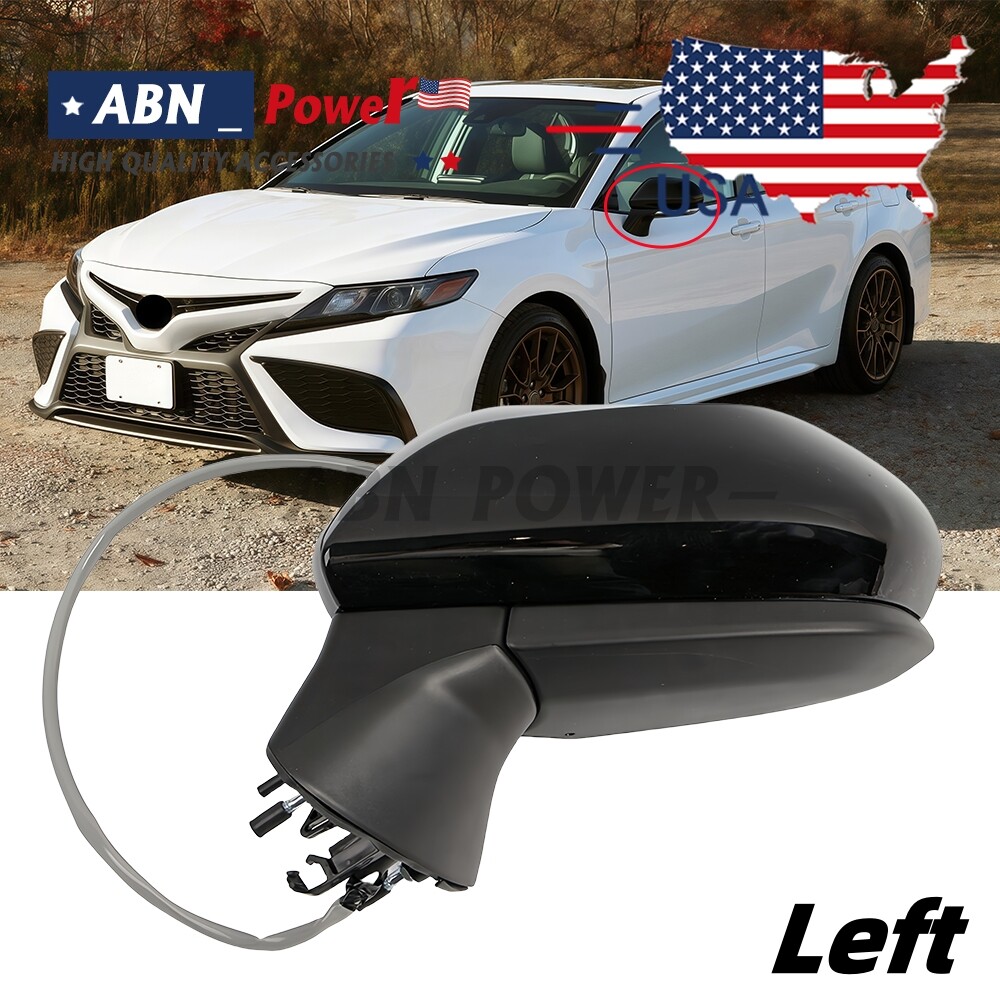 Mirrors Driver Left Side Hand for Toyota Camry 2018-2024 Manual folding