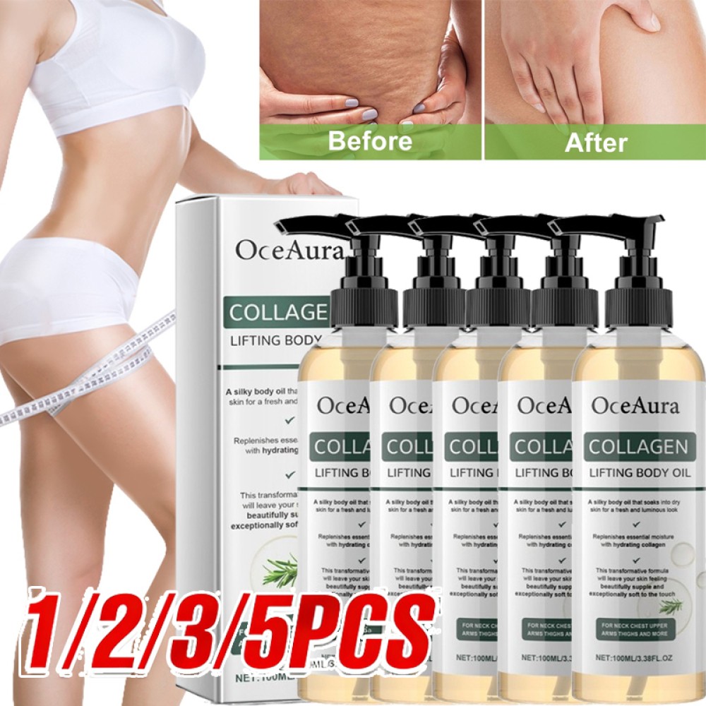 5/3 Bottles 100ml Collagen Magic Body Oil Firming, Glow Essence Lifting Body Oil