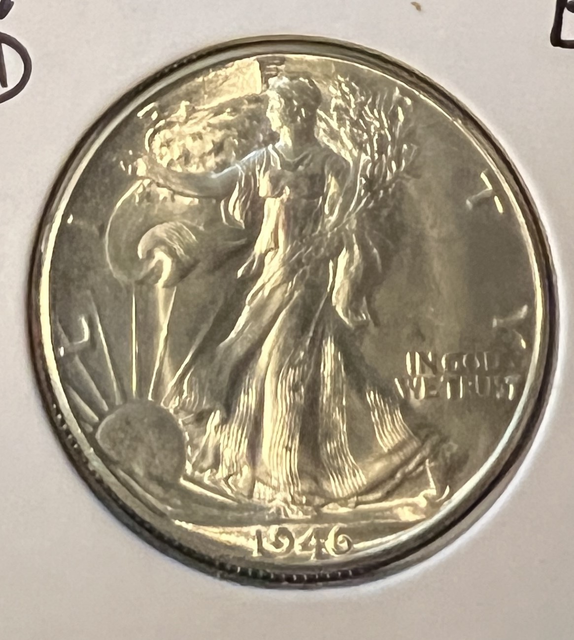 1946-D WALKING LIBERTY SILVER HALF CHOICE UNCIRCULATED  ACTUAL COIN #10624