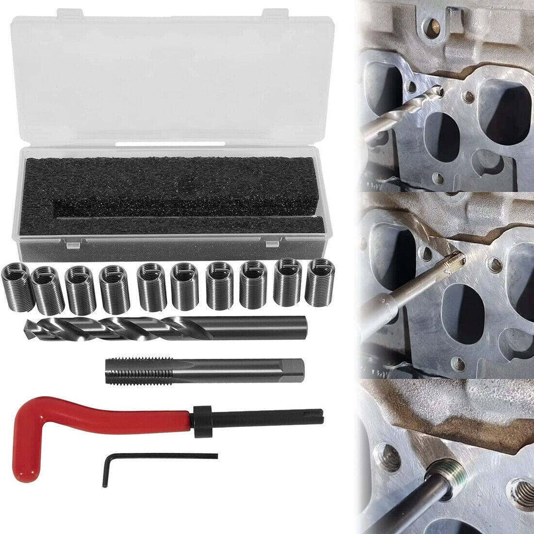 Head Thread Bolt Repair Tool Kit M11.5mm x 1.5 for Honda B16 Engine, Toyota 1420