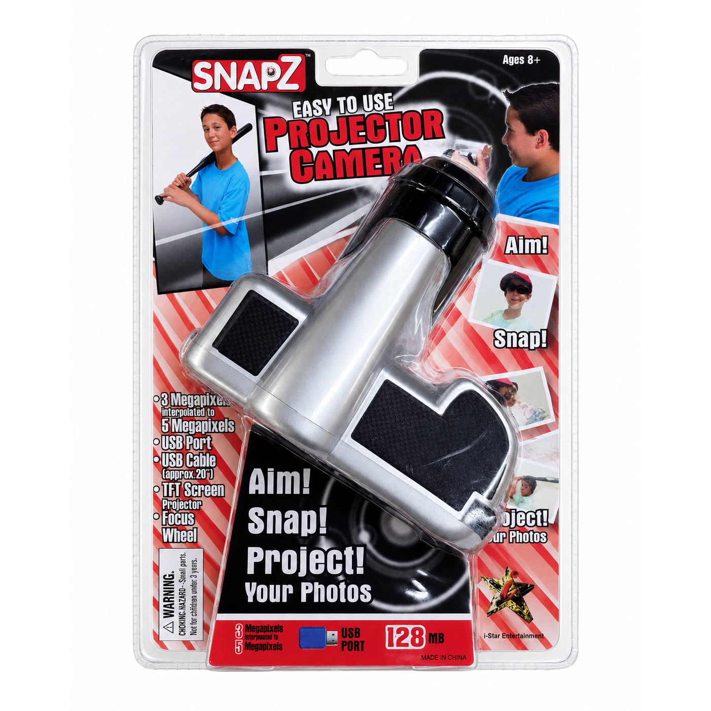Snapz Projector Camera Photos 128 MB USB Port 5 Megapixels