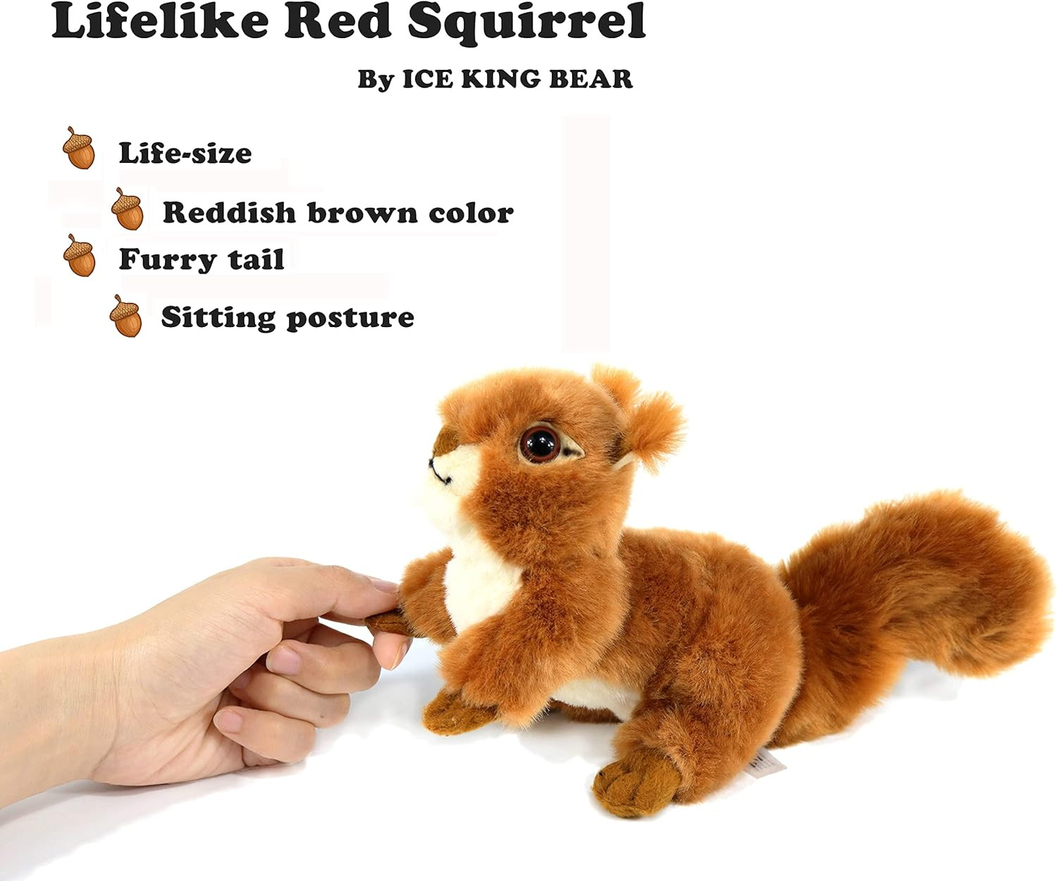 Reaistic Red Squirrel Stuffed Animal Plush Toy (Original)
