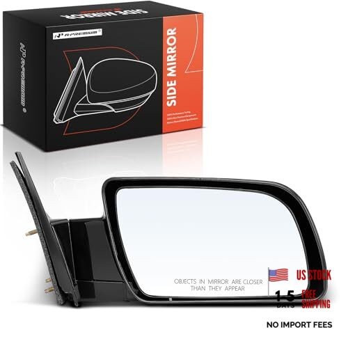 Passenger Side Manual Door Mirror - Compatible with Chevy Right Passenger Side