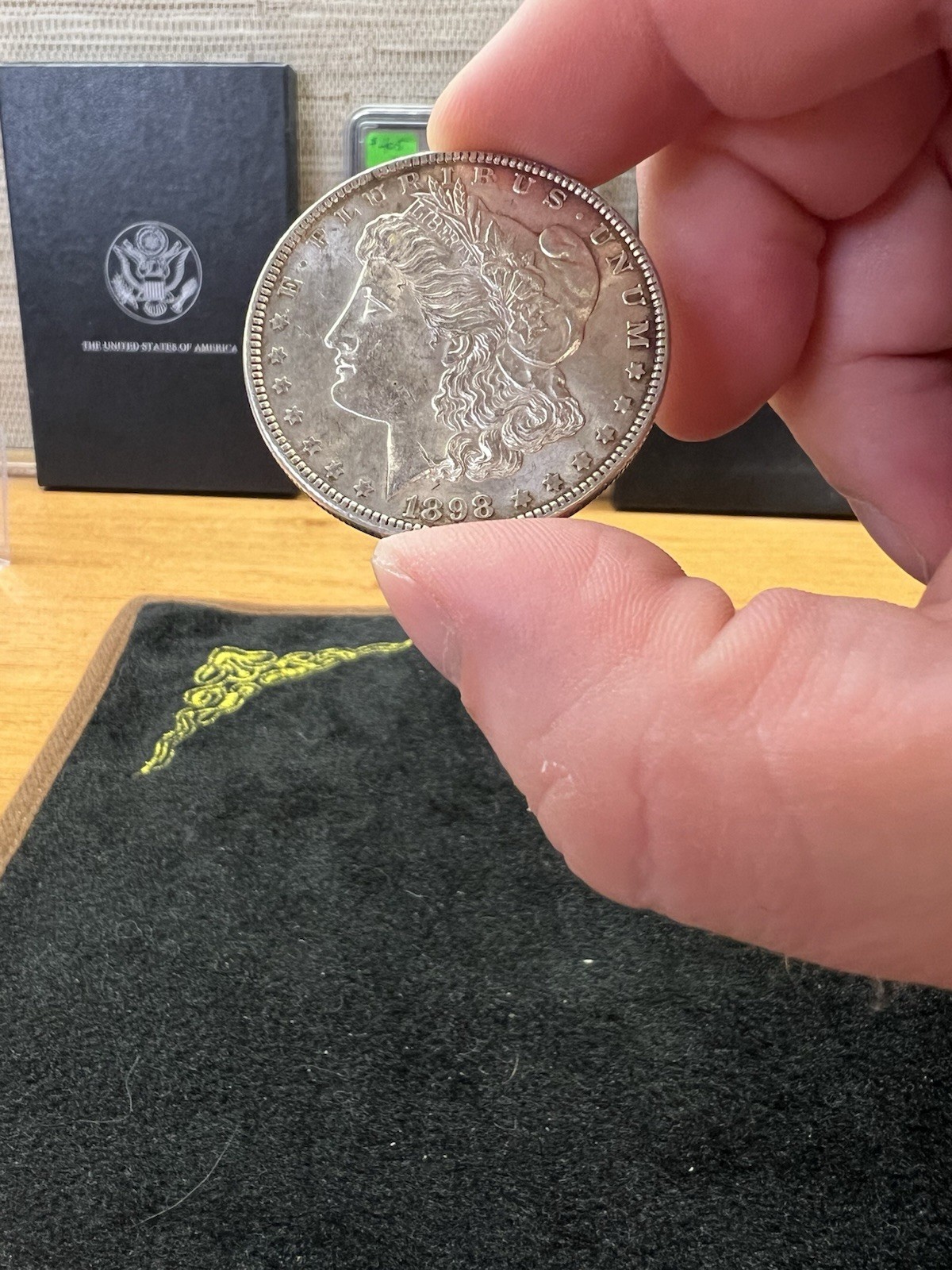 1898 $1 Morgan Silver Dollar / Awesome Toning! / Free Shipping! Better Date!