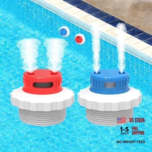 2 Pack Pool Jet Nozzles, Adjustable Dual-Direction Water Flow Control Nozzle,